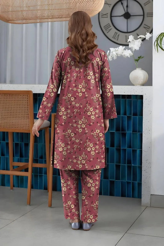 2 Pcs Women's Unstitched Printed Suit