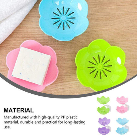 Wall Mounted Double Layer Lotus Flower Shaped Soap Holder