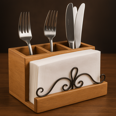CUTLERY AND TISSUE PAPER HOLDER